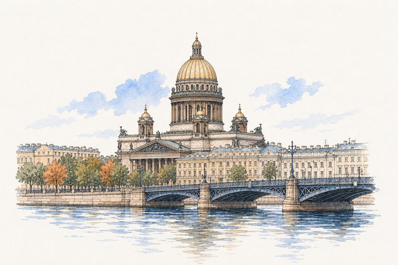 Иллюстрация города Санкт-Петербург