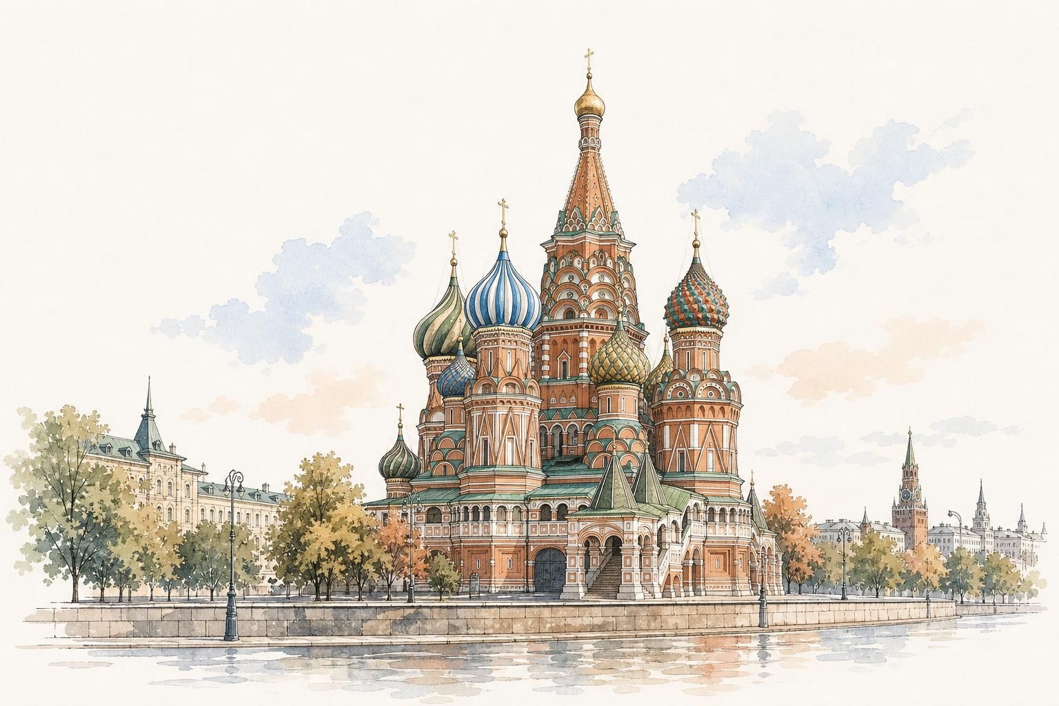 Иллюстрация города Москва