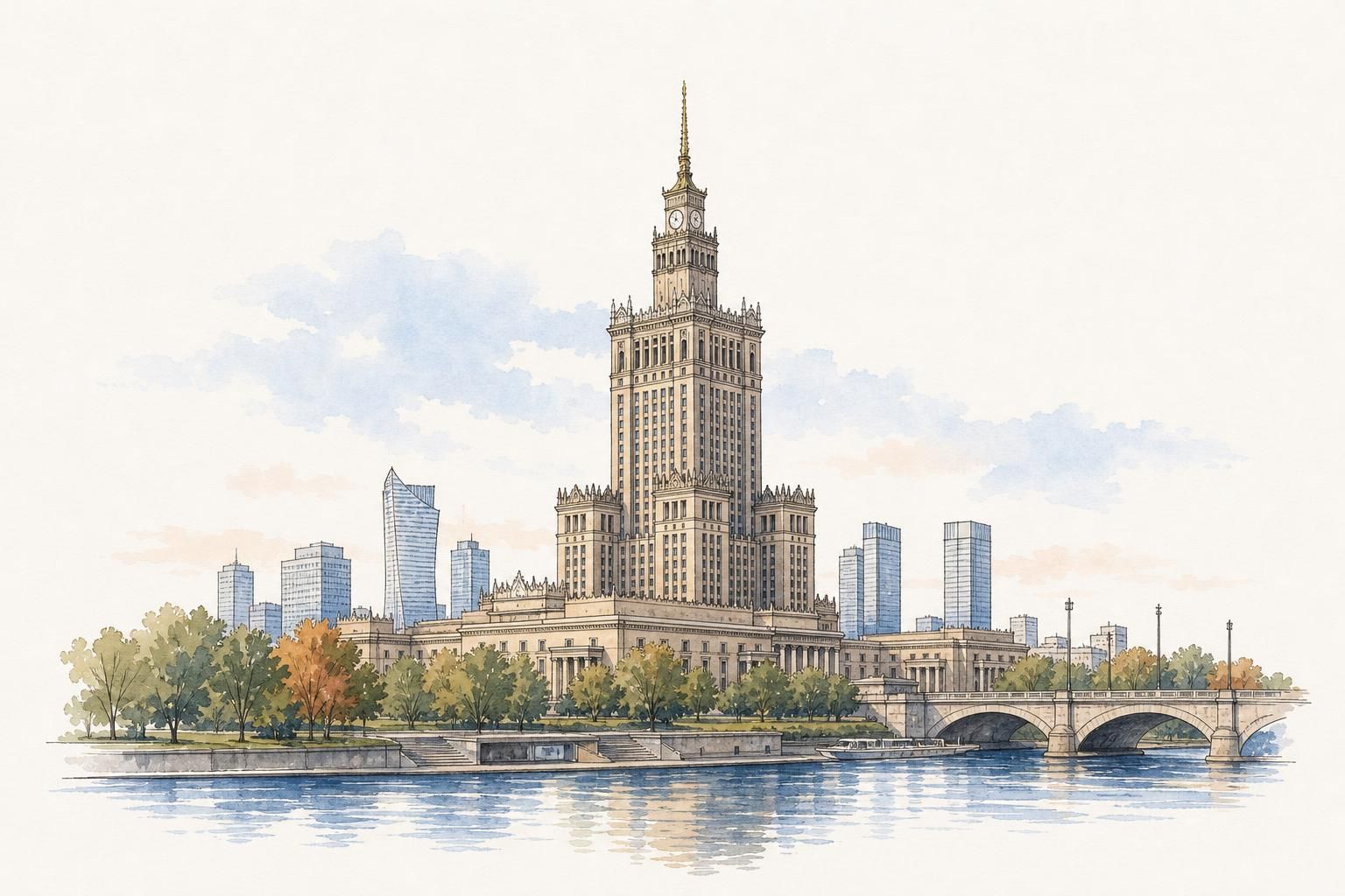 Иллюстрация города Варшава