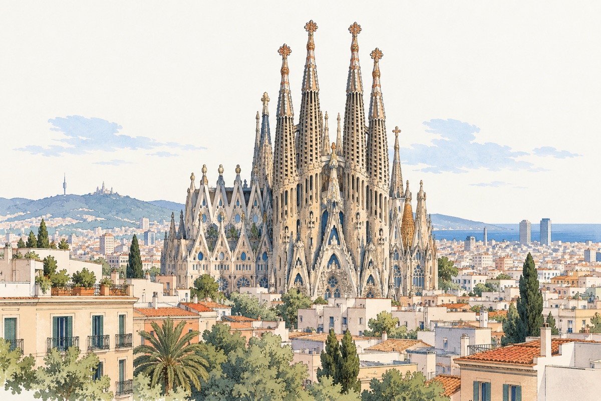 WannaTrip city illustration: barcelona