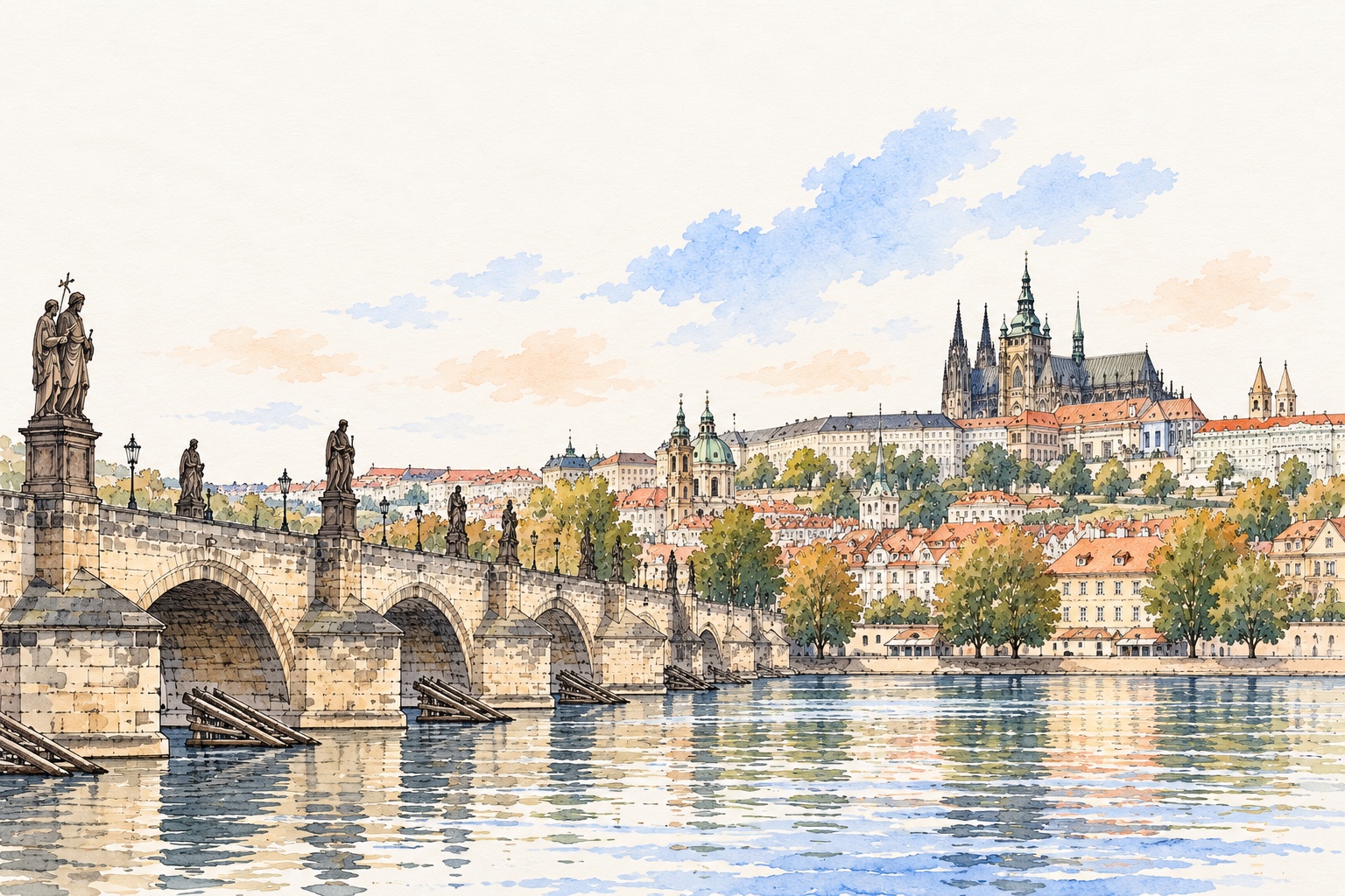 Прага · иллюстрация города